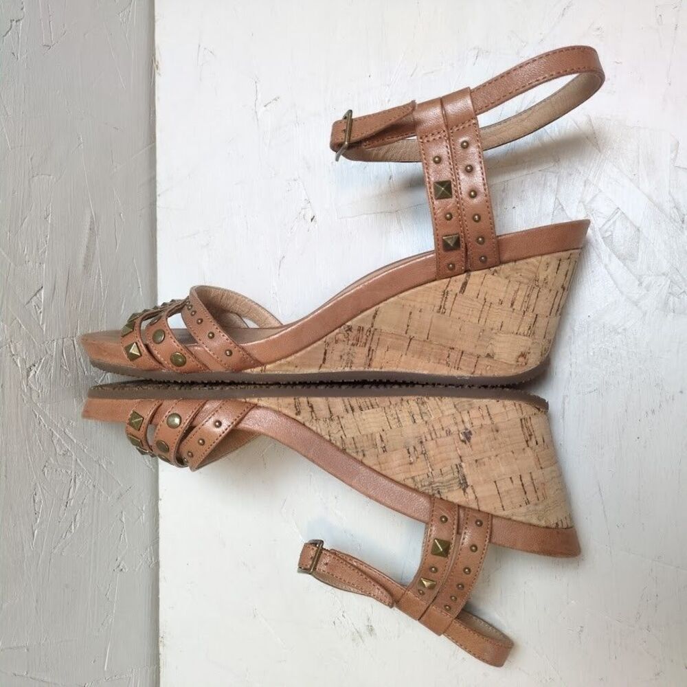 Abeo LENA Biosystem Sandals Womens 10 Brown Leather Strap Strappy Hook Loop - Picture 6 of 8
